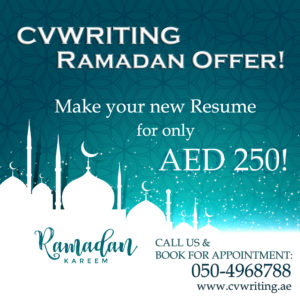 ramadan kareem cv writing offers in Dubai, UAE